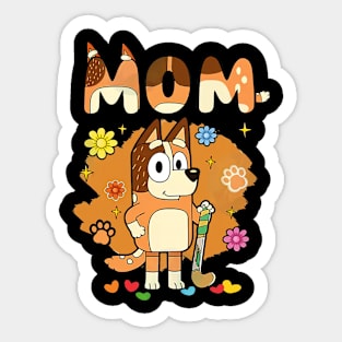 Mom Hockey Style Sticker